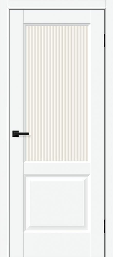 Межкомнатная Дверь ПЭТ Bravo Неоклассик-33 White Silk / Magic Moru 900х2000мм (полотно 1шт) / Браво