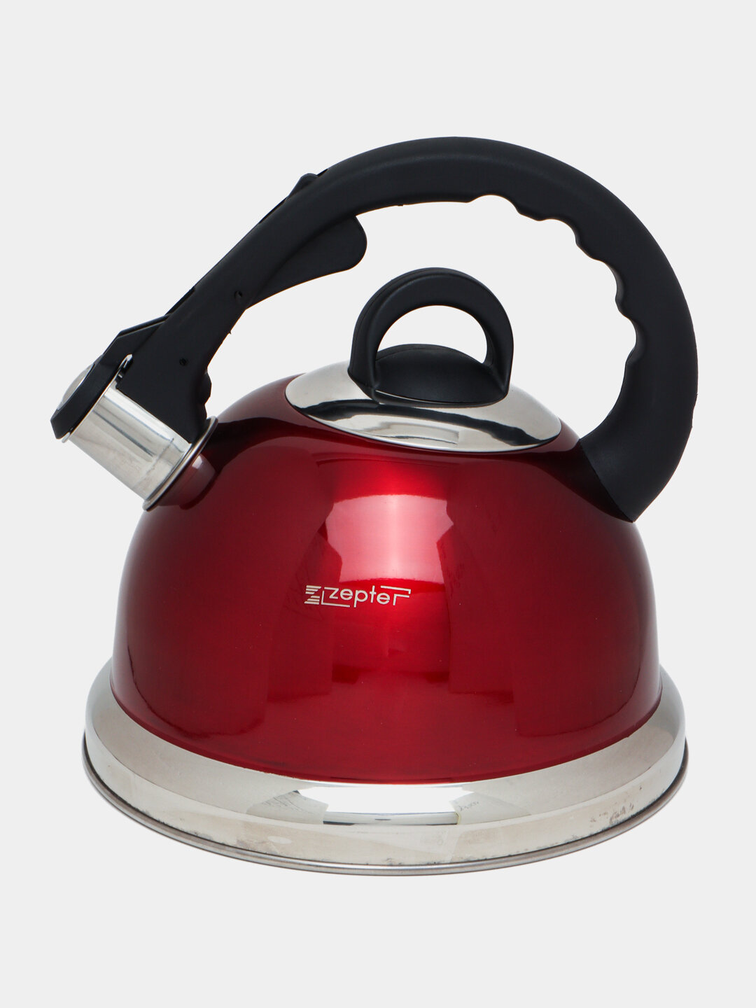 Металлический чайник со свистком для всех типов плит, 3 литра — фото 1