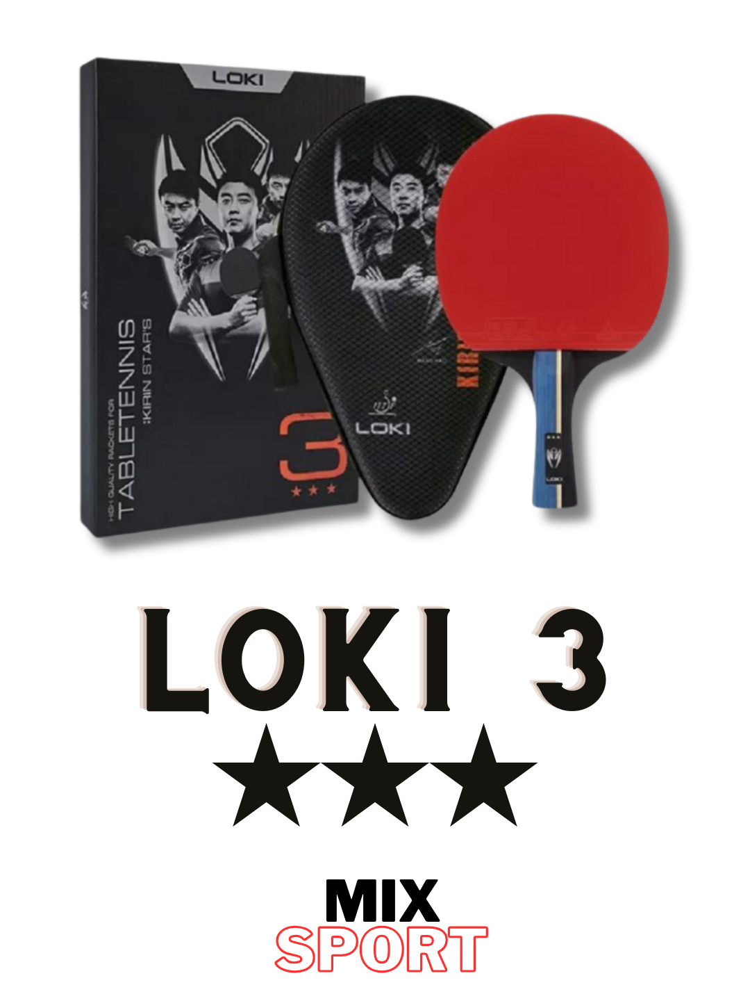 Ракетка для настольного тенниса LOKI 3*