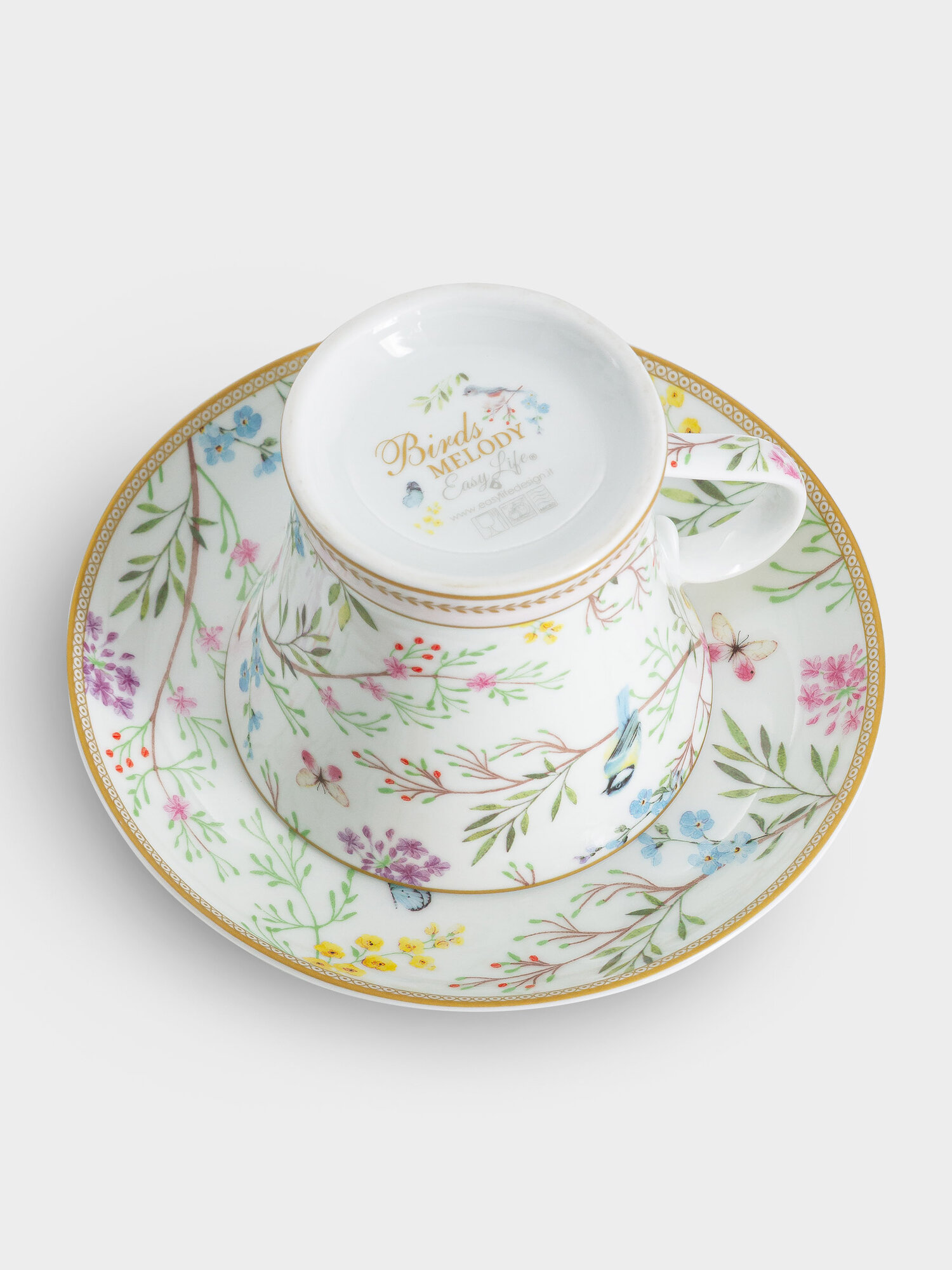Чашка с блюдцем, 200 мл, Пение птиц — фото 1