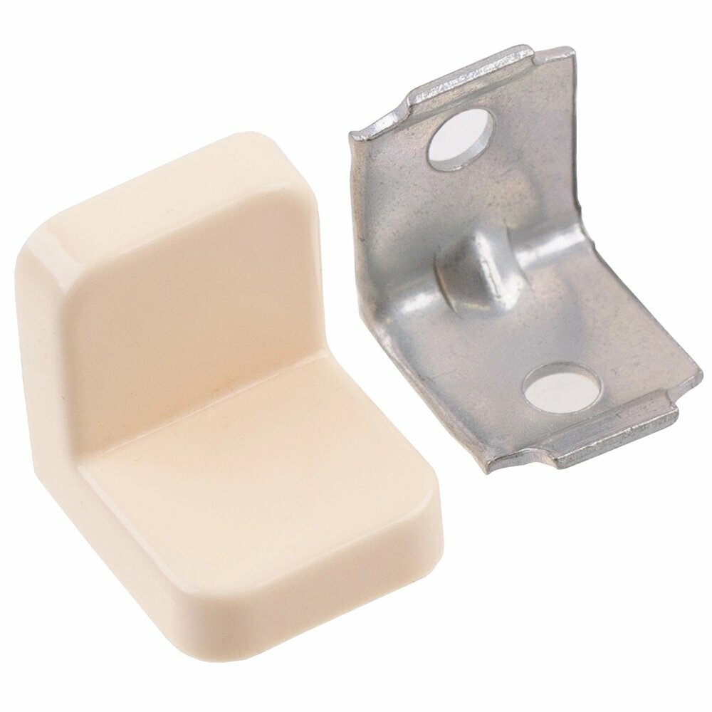 Уголки мебельные Element с декоративной накладкой 20х20х16 мм бежевые 4 шт