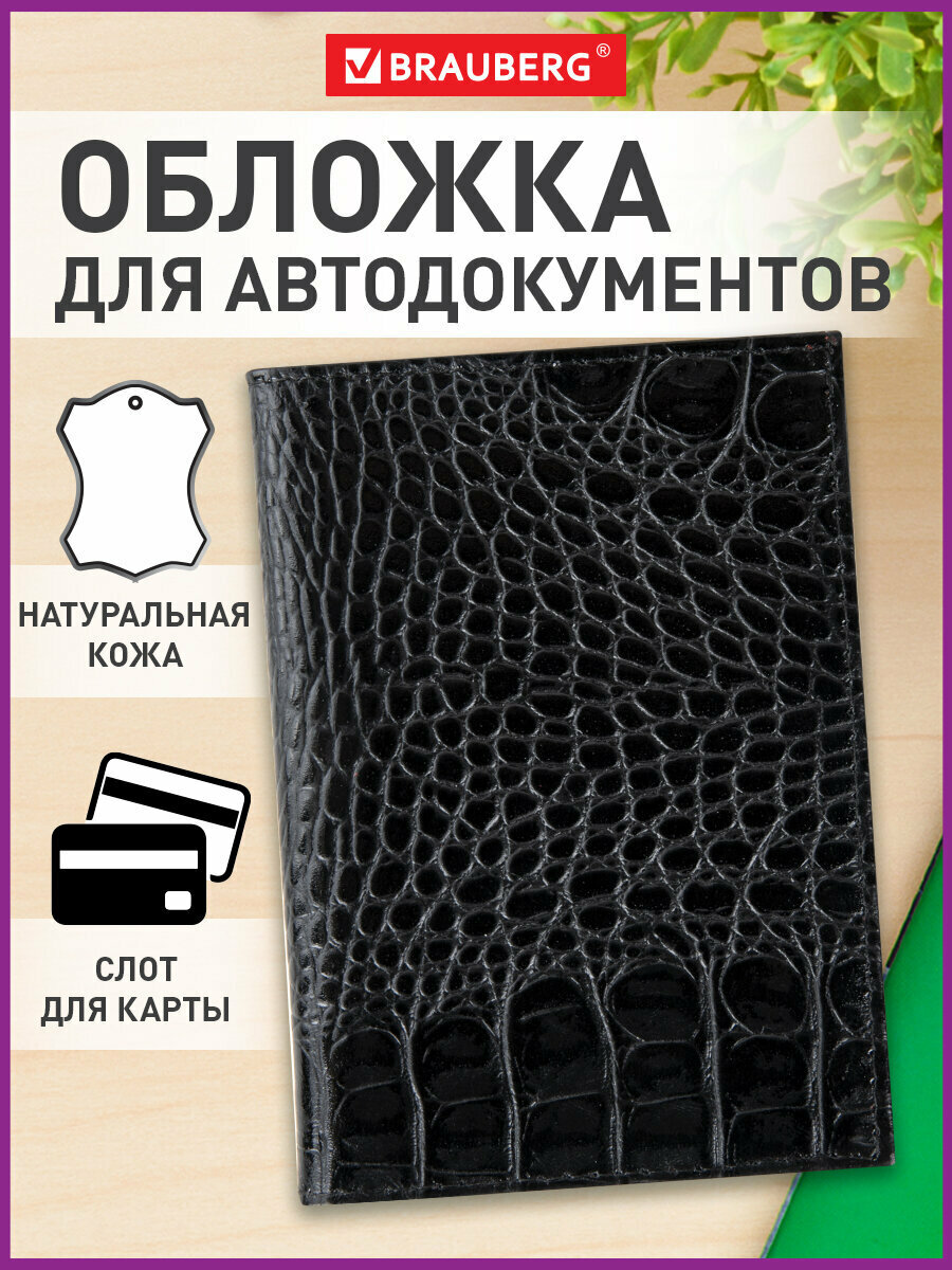 Обложка для автодокументов BRAUBERG