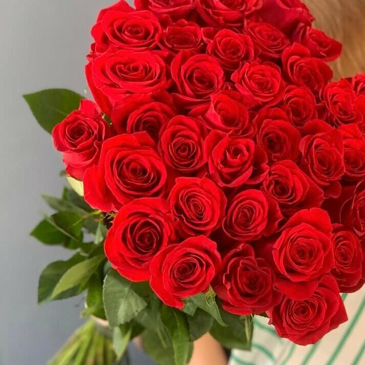 Букет из красных роз 31 шт красивый букет цветов шикарный премиум цветы премиум букет