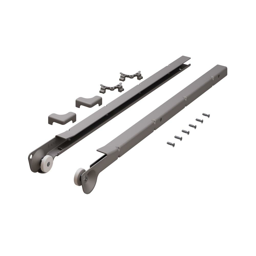 Комплект роликовых направляющих Лион 493 мм сталь цвет серый