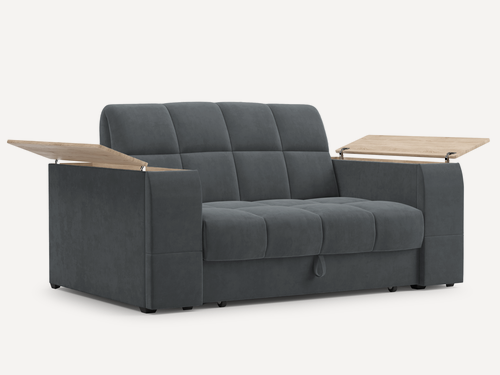 Изображение товара Диван-кровать Флай, аккордеон, ортопедическое основание, подлокотники короб+короб, 120*200, съемный чехол, велюр.