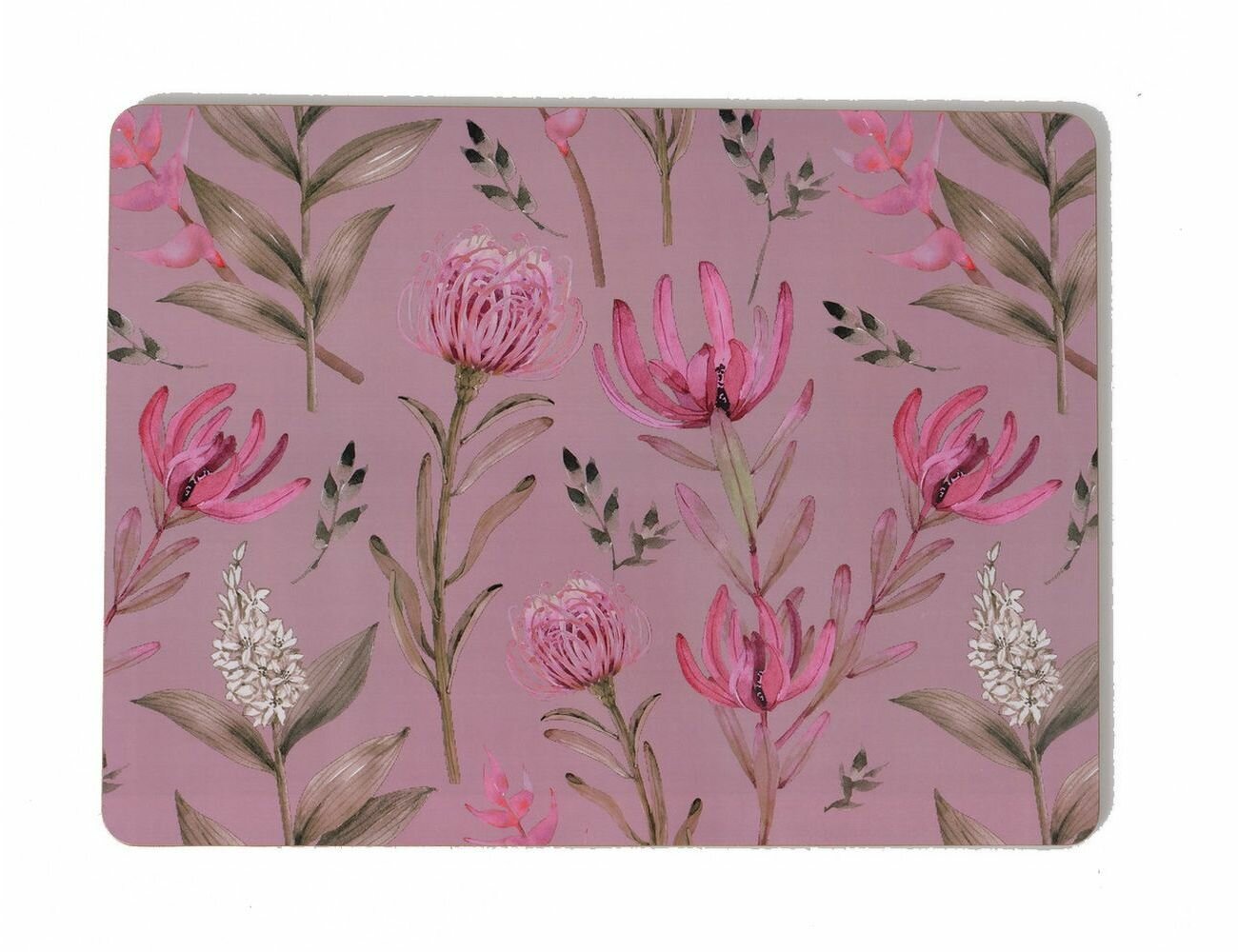 Набор плейсматов розовые цветы дерево (МДФ) розовый 40х30 см 4 шт Boltze 2037857-2