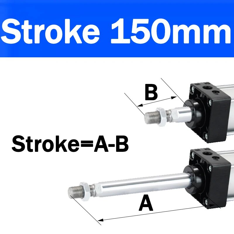 Пневматический цилиндр SC32/40/50/63, Stroke 150mm, BORE 40mm