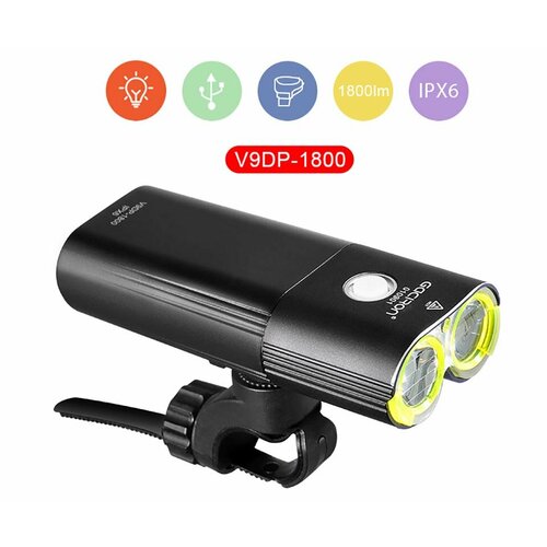 Gaciron Фонарь велосипедный передний GACIRON V9DP-1800