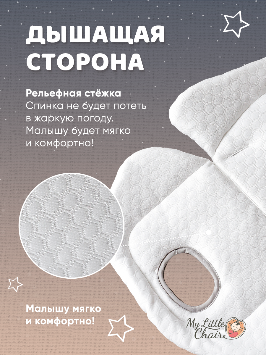Матрас-вкладыш My Little Chair, для коляски и стульчика, всесезонный, двусторонний — фото 1