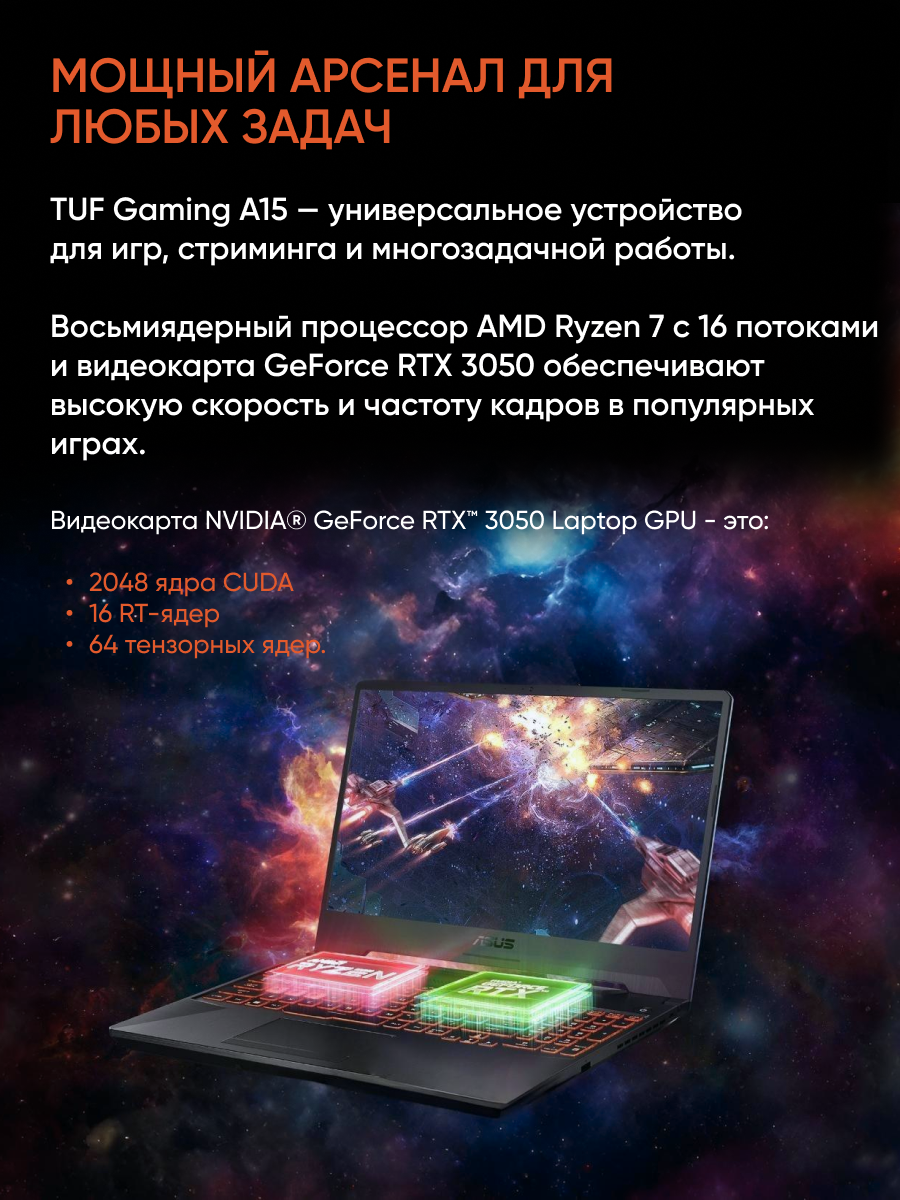 Изображение Ноутбук TUF Gaming A15 FA506NCG-HN218