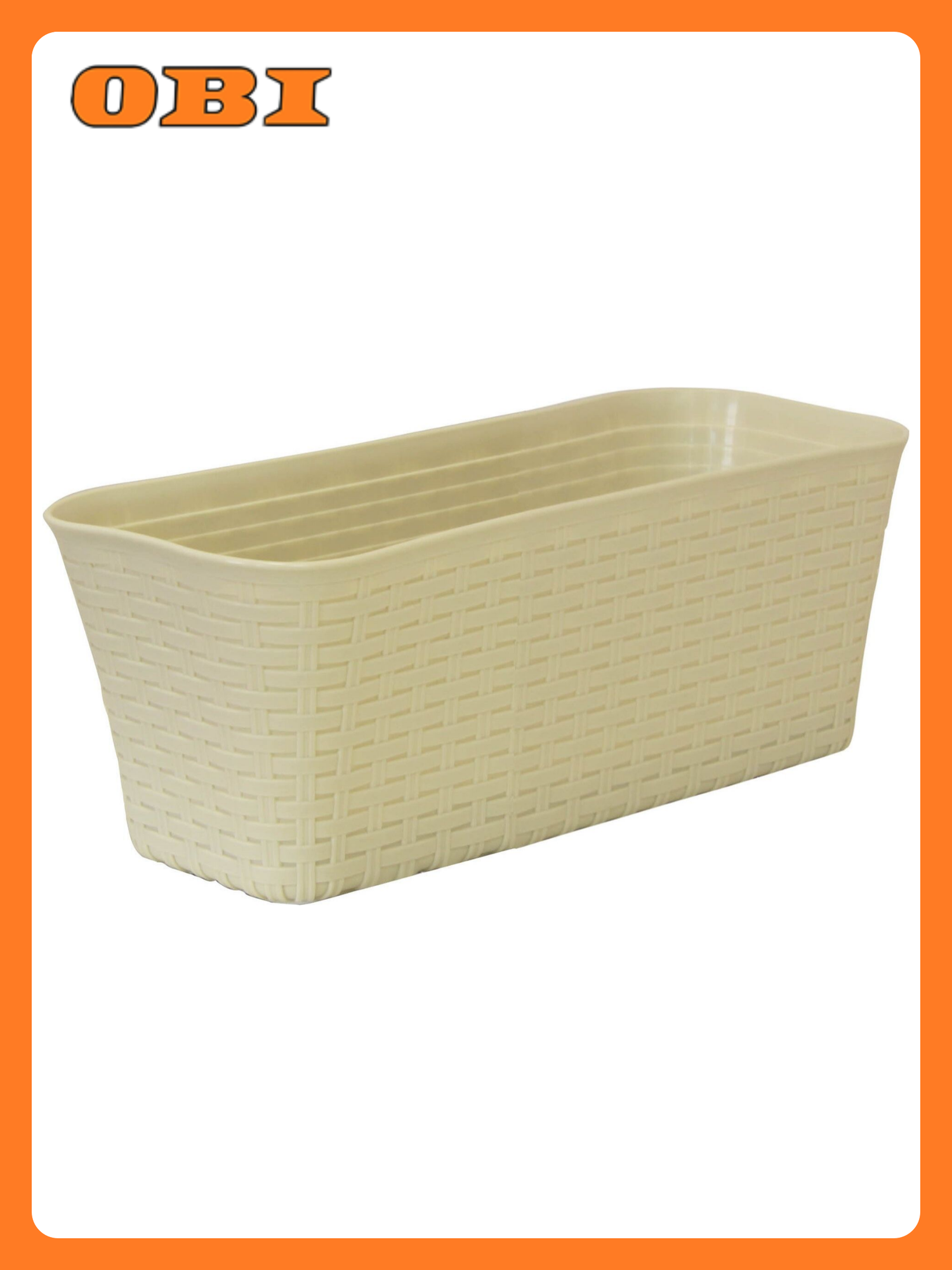 Ящик балконный IDEA Ротанг 40 см полипропилен белый