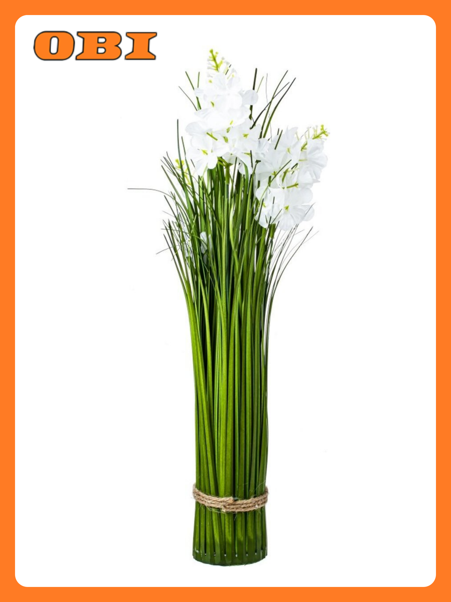 Цветочная композиция искусственная L12 x W12 x H45 см белая