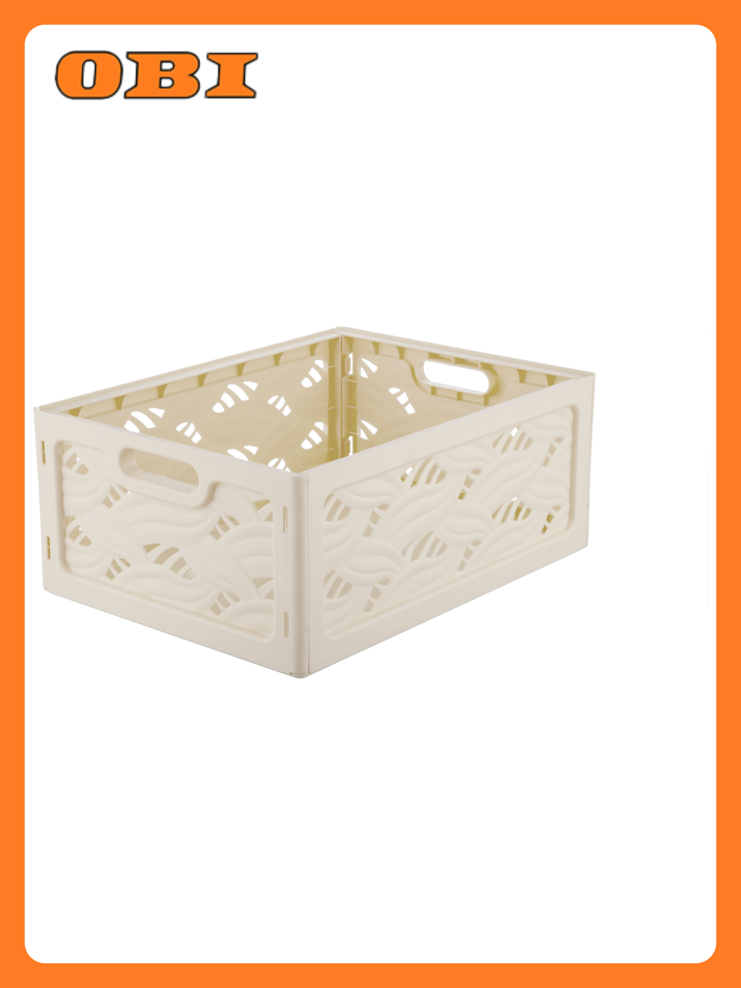 Корзина BEROSSI Flavia слоновая кость 320х240х130 мм