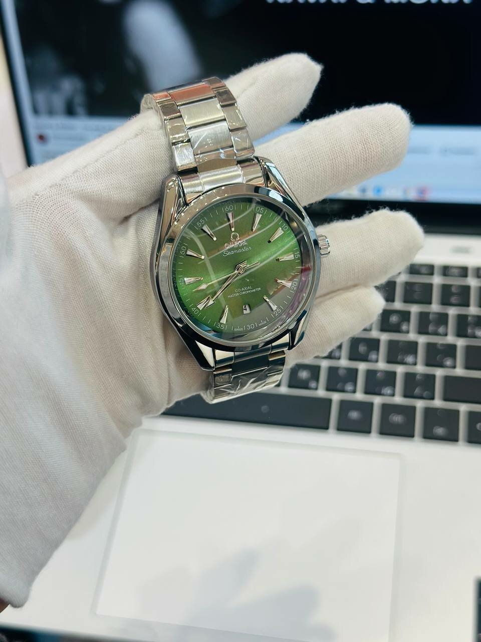 Наручные часы OMEGA, серебристый — фото 1