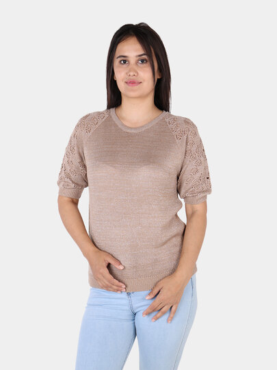 Свитер , размер OneSize, бежевый — фото 1