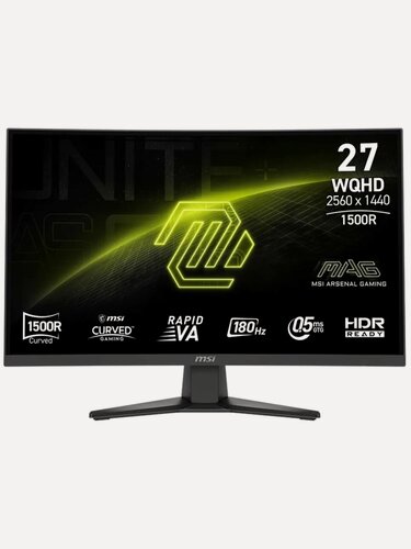Изображение товара Монитор 27" MSI, MAG 275CQF E18, VA, 2560x1440 180Гц, 16:9, Черный