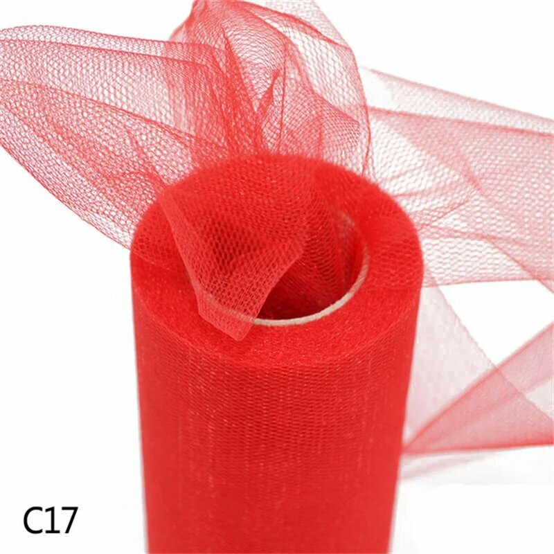 Шелковый органза рулон 22 м Красный C17