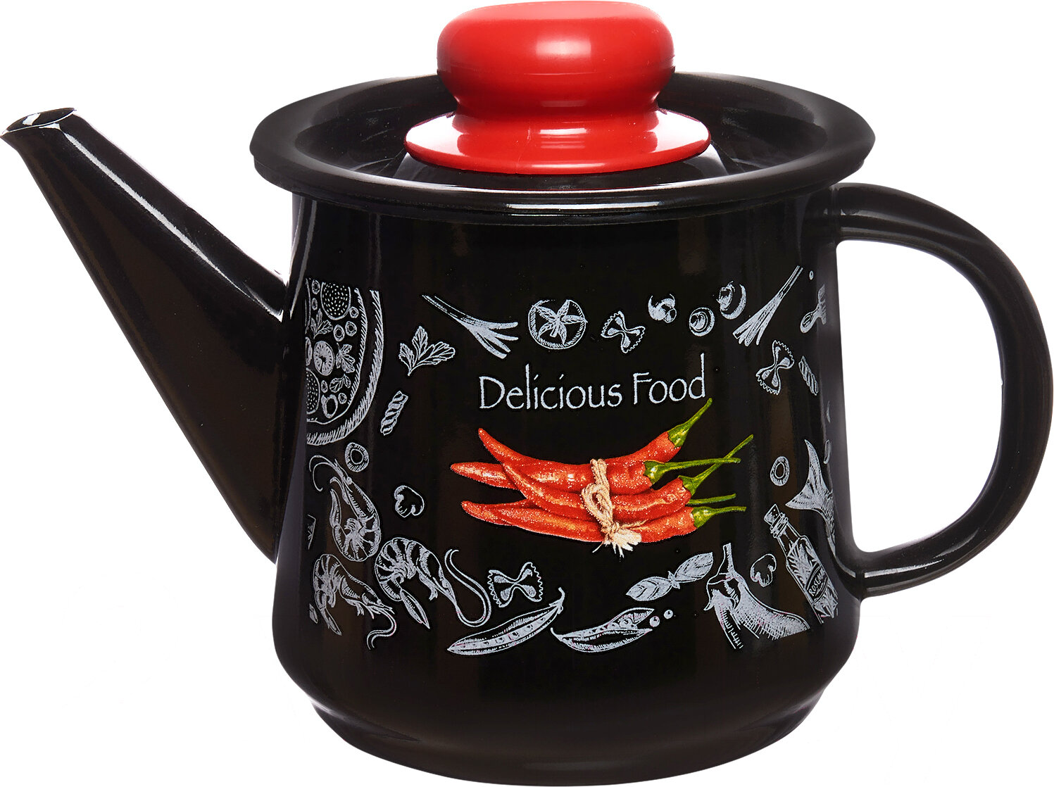 Чайник для плиты эмалированный 1с202с Chilli 1,0л