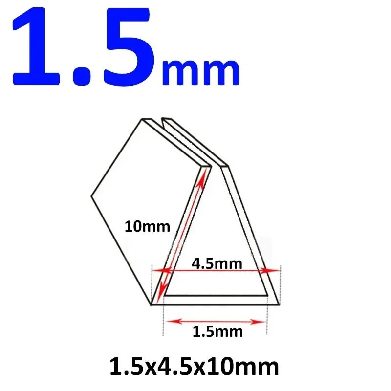 Силиконовая уплотнительная лента U-образная 1/2/3/5M 1.5x4.5x10mm 1Meter