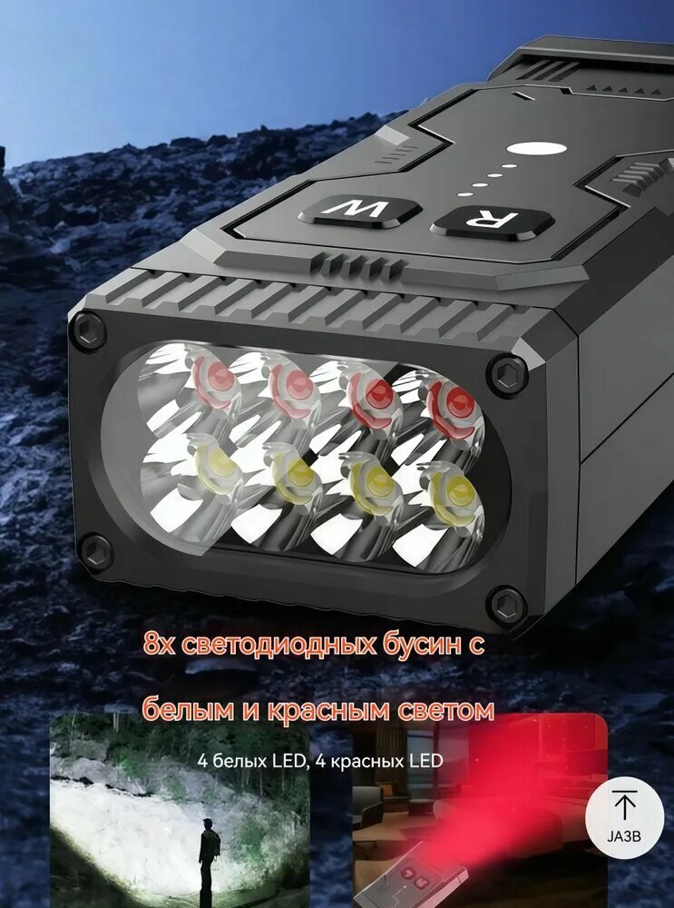 Фонарь-прожектор светодиодный переносной с регулировкой угла наклона, 1000 лм, 28×13×10 см, 1.01 кг — фото 1