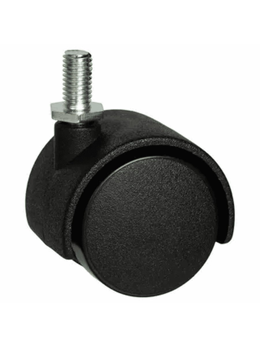 Ролик мебельный черный нейлон ZipFit TWT40 с болтом поворотный d40-20кг