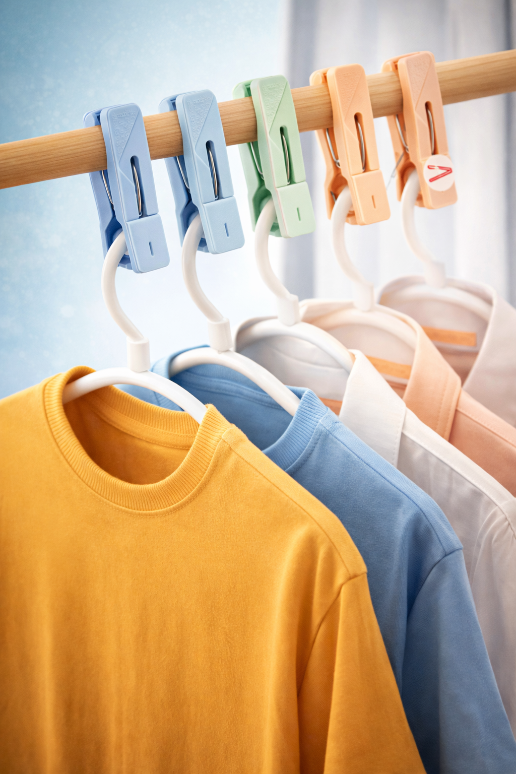 Прищепки для белья, для сушки одежды, 10 шт, нержавеющая сталь — фото 1