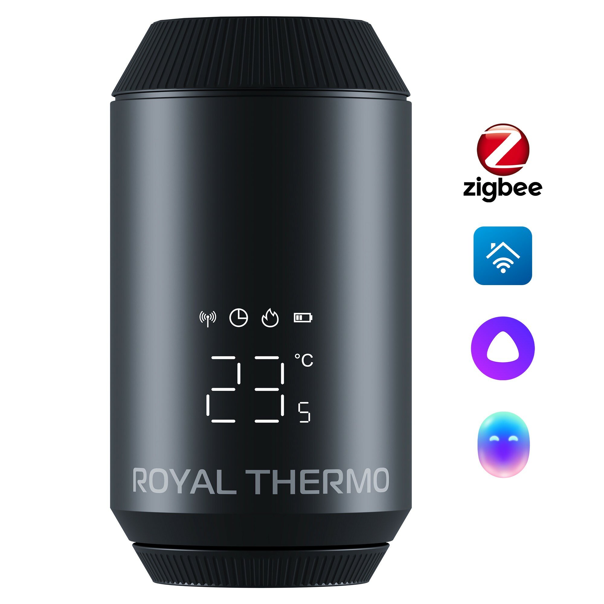 Термостат радиаторный электронный Royal Thermo Smart Heat 2.0, черный