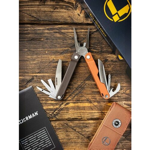 Мультитул Leatherman Bond Burnt Sienna с чехлом на кнопке, 15 функций