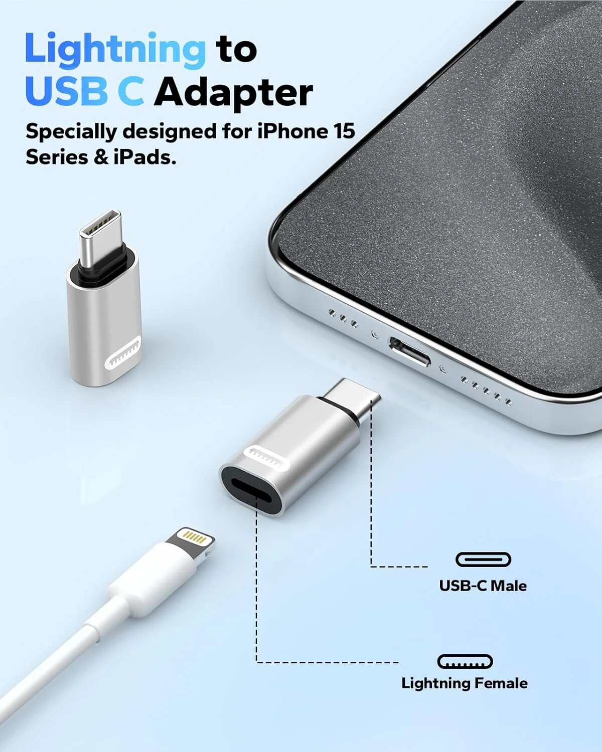 USB 3.0 dan Type-C adapteriga, kompyuterlar, noutbuklar, telefonlar va mobil qurilmalar uchun OTG Type C adapteri