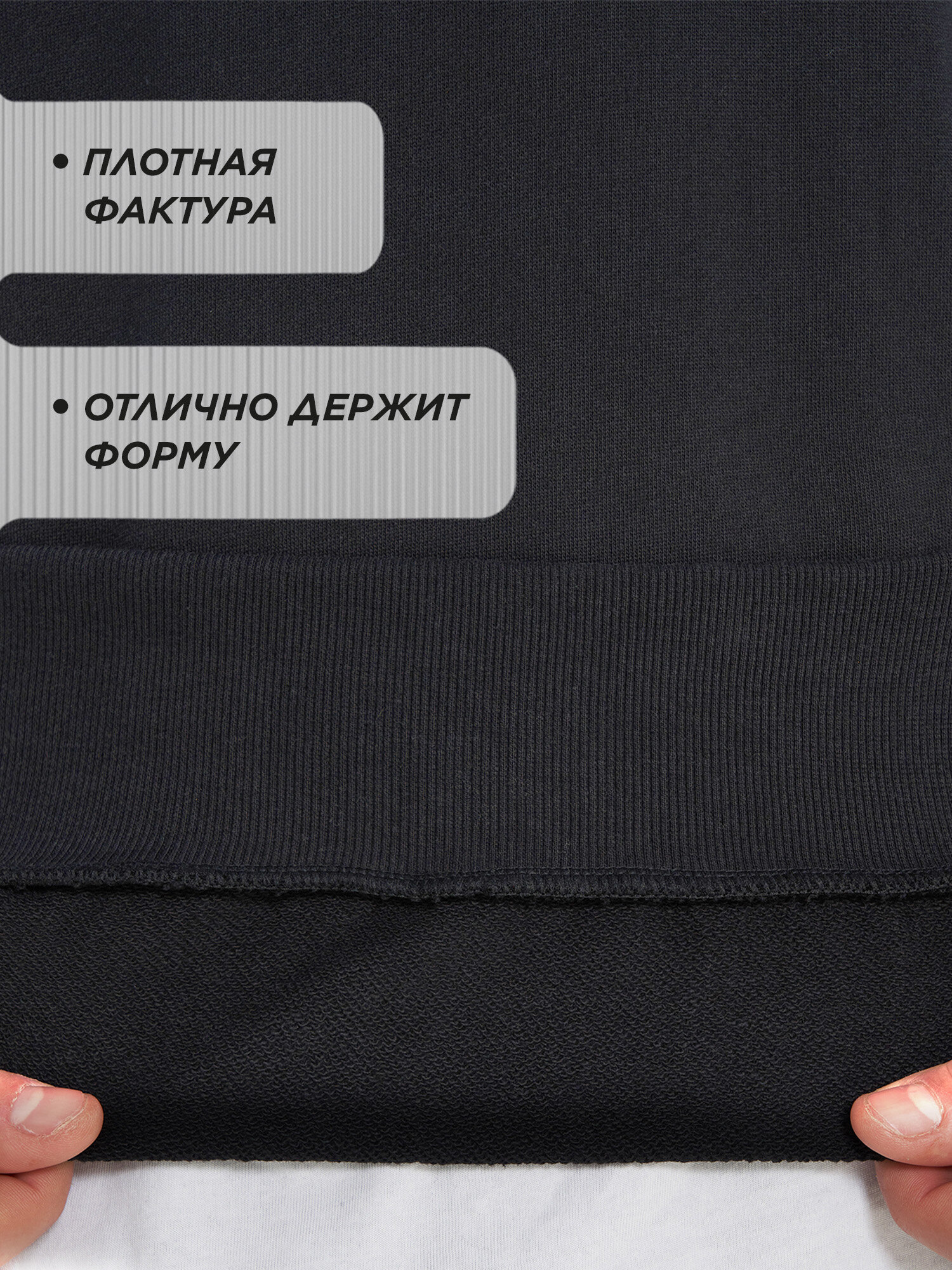 Свитшот Kappa, размер 44-46, , черный — фото 1