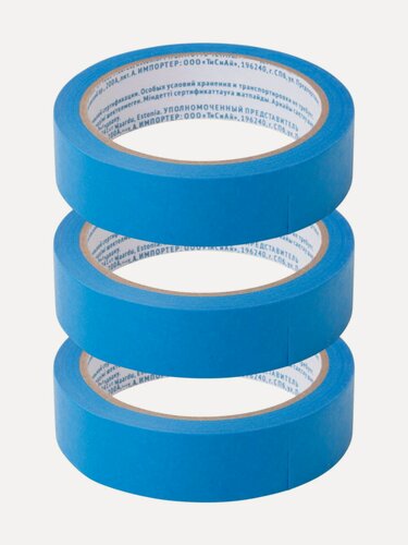 Изображение товара Лента деликатная WASHI синяя Master Color 30-6412 (25мм*25м) 3 шт.