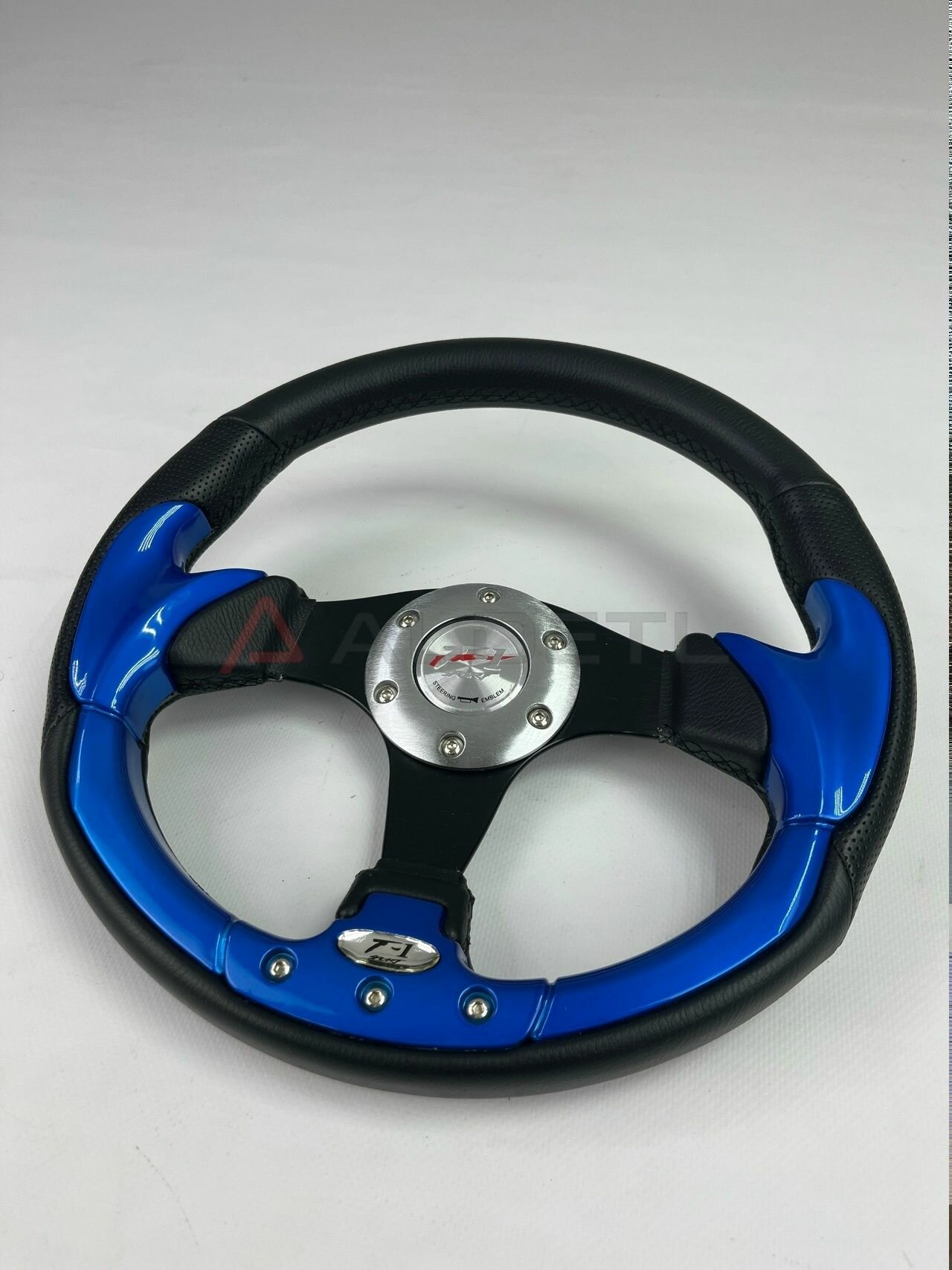 Спортивный руль F1 310мм/ разболтовка 6х70 (синий)4156H