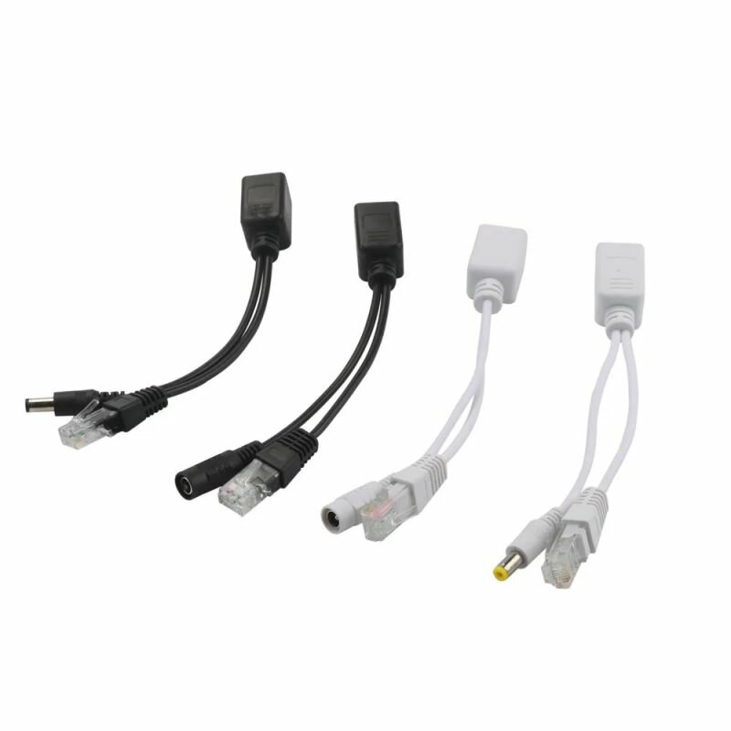 Пассивный адаптер PoE Power Over Ethernet, инжектор + разветвитель, кабель PoE, сетевой кабель для камеры, разъемы для разделения видео