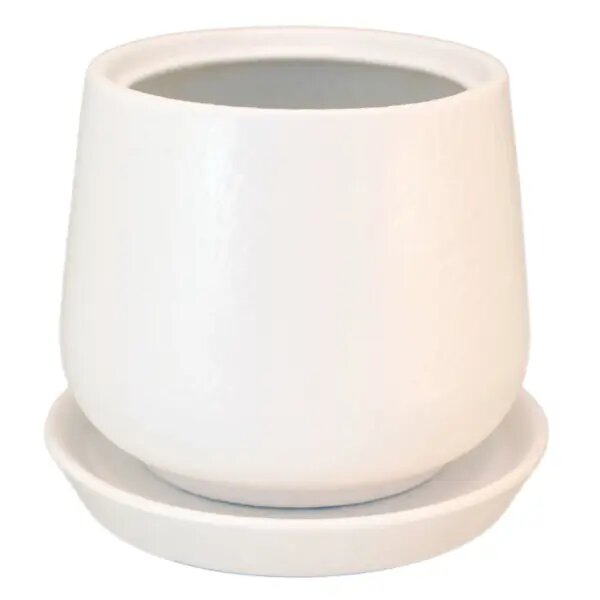 Горшок цветочный Gonchar Скарлет ø12 h13 см v1 2 л керамика белый