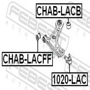 Сайлентблок передний переднего рычага Febest арт. chab-lacff