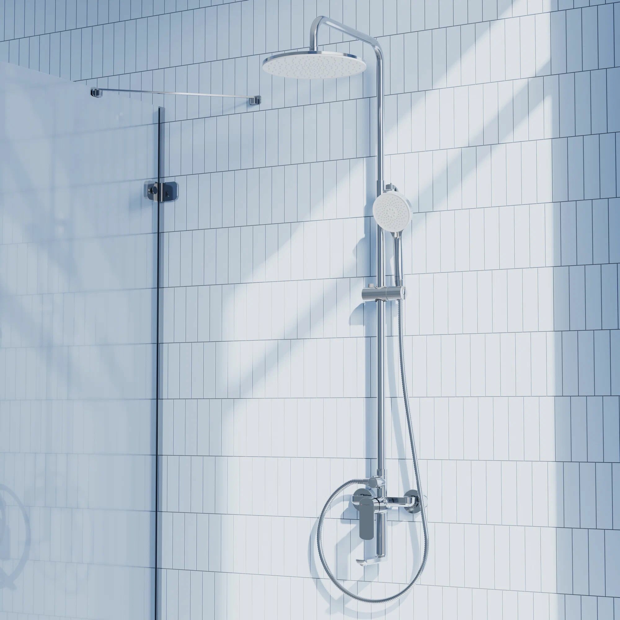 Душевая система со смесителем Pragma Teiden, хром, TDN3. CFSS.013