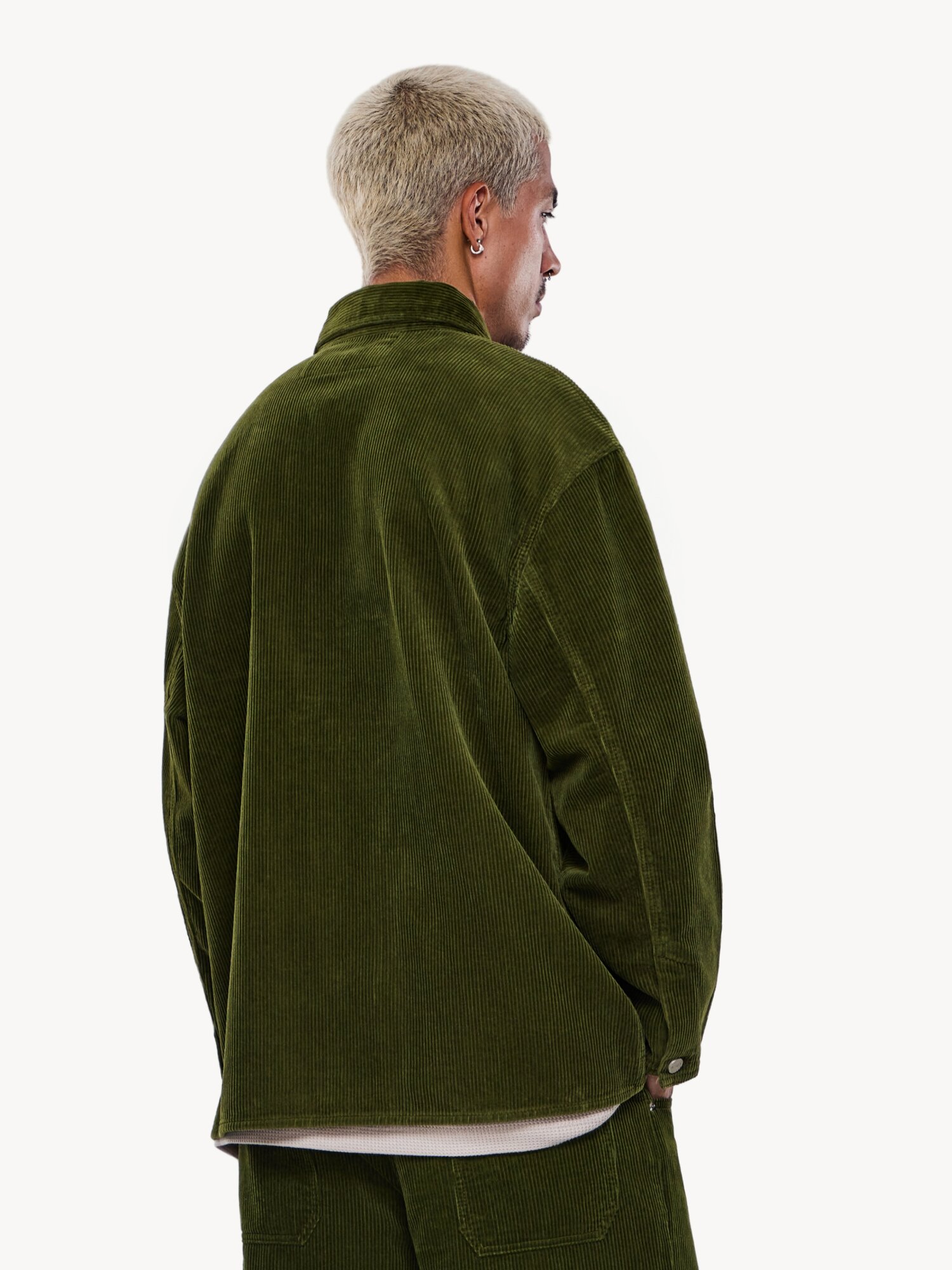 Рубашка MUTED из вельвета, размер 2XL-3XL, зеленый — фото 1