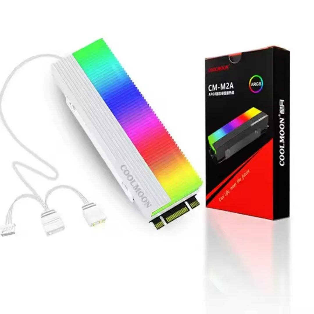 Радиатор SSD M.2 COOLMOON A-RGB Охлаждающая броня AURA SYNC Корпус компьютера Декоративная световая броня