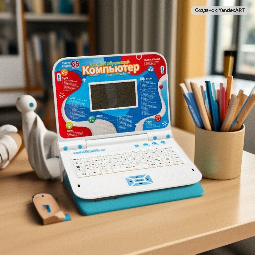 Детский ноутбук  развивающий и обучающий детский компьютер