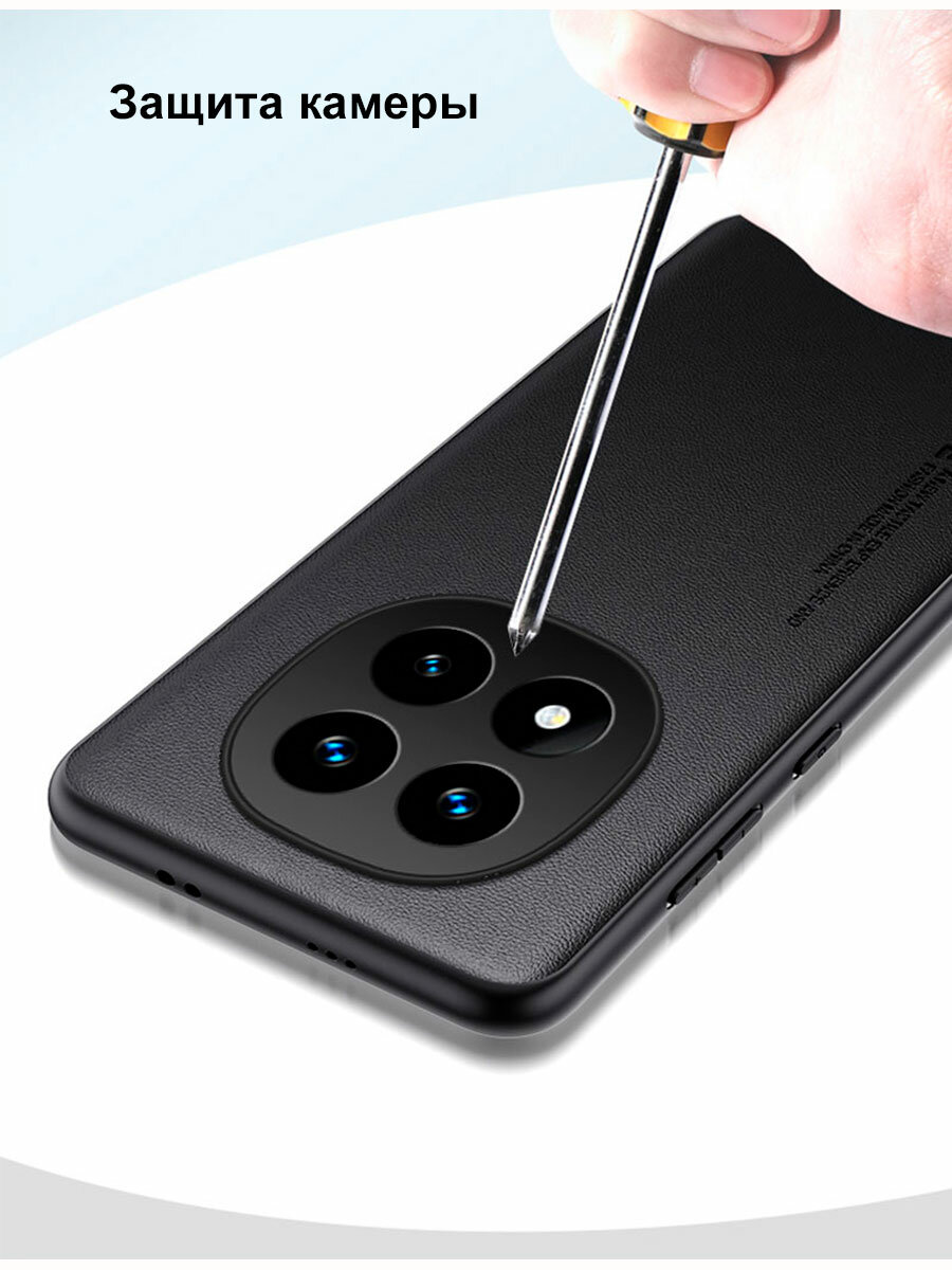 Защита Для Ноутбуков Xiaomi Чехол для Xiaomi Redmi Note 14 Pro (4G) с защитой камеры / Сяоми Редми Ноут 14 Про 4G, CODE, черный