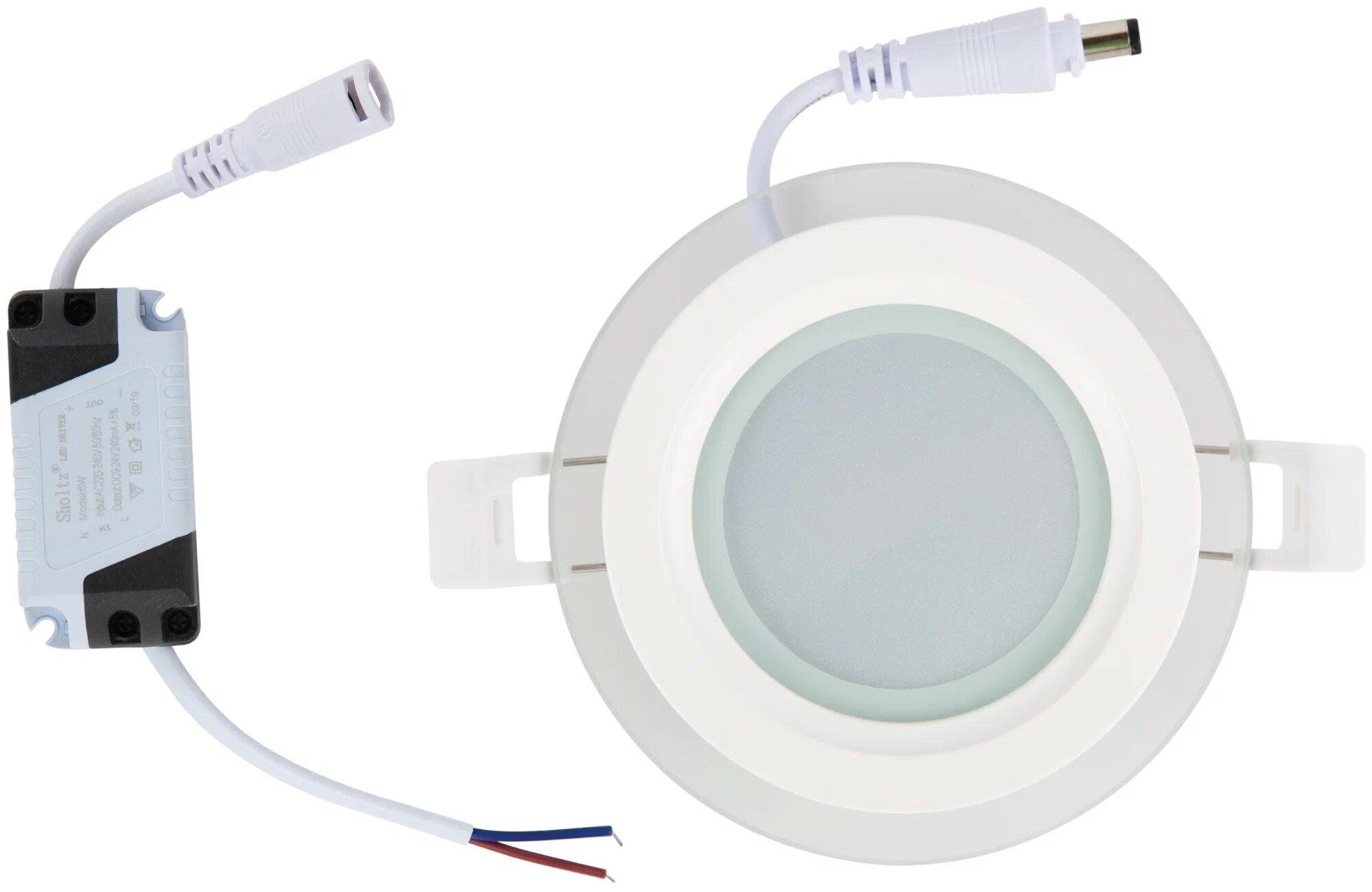 Ультратонкий встраиваемый светодиодный светильник LY206G.6+2ВТ альфа свет AC85-256V.50-60Гц. Форма круг. Цвет