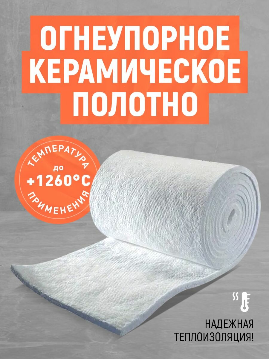 Огнеупорное полотно! Керамическое волокно. Теплоизоляция бань саун печей каминов / термостойкий мат /