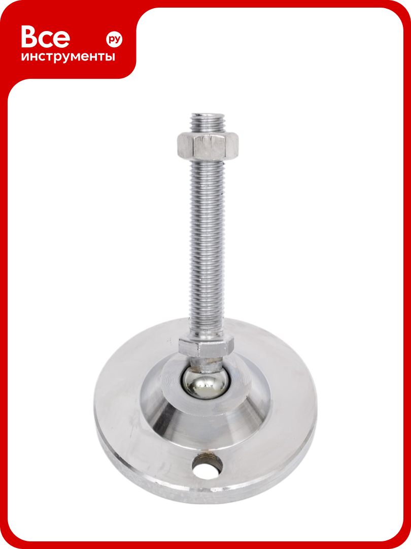 Шарнирная регулируемая опора UnitMC 100хМ16х100 (основание сталь винт сталь) 400203 100xM16x100