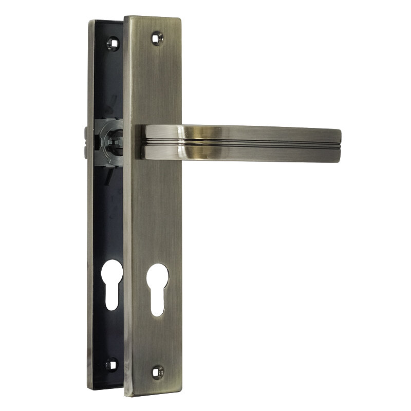 Ручка дверная на планке 106-85 мм старая бронза Нора-М 16113