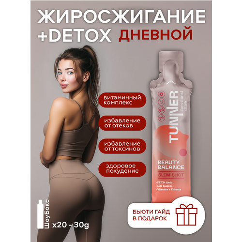 Дренаж для похудения от отеков TUNNER SLIM SHOT 20x30г детокс с витаминами