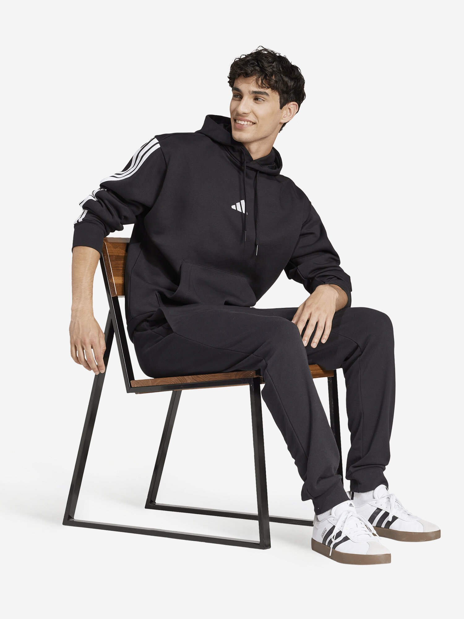 Худи спортивное adidas, размер XL, , черный — фото 1