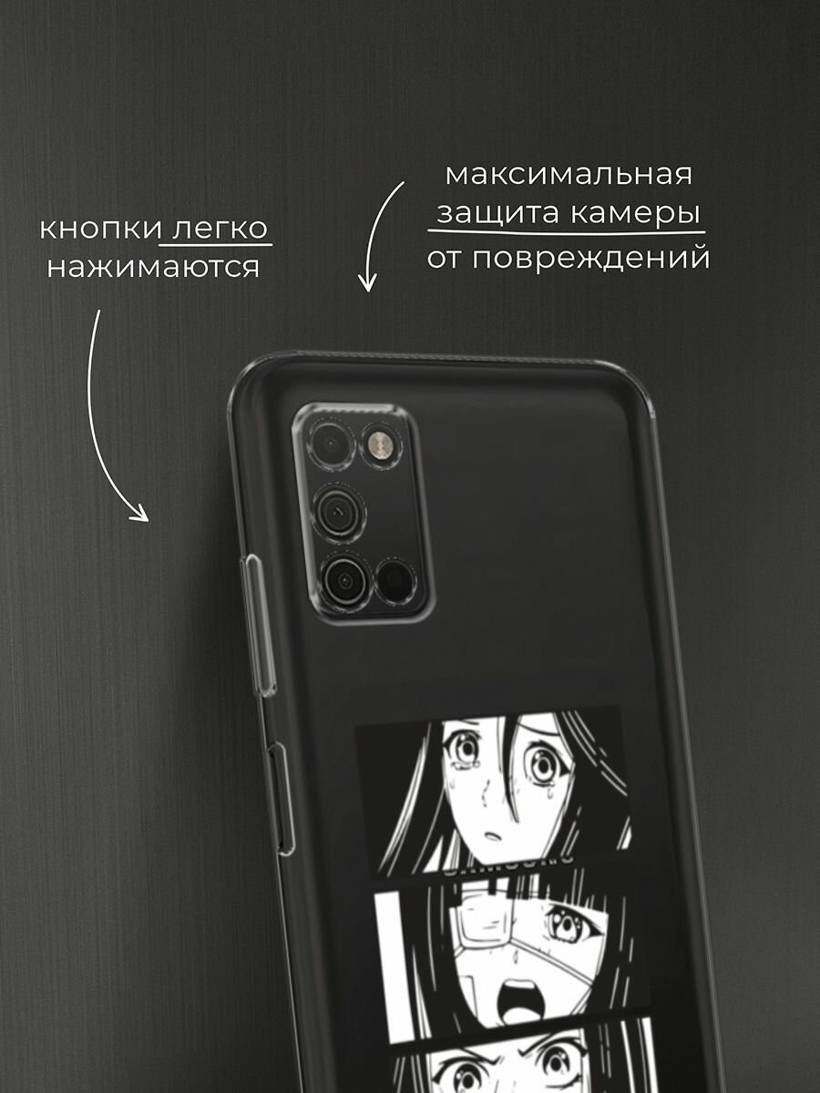 Чехол на Samsung Galaxy A03S / Самсунг Галакси A03S с принтом "Tokyo girls", прозрачный — фото 1