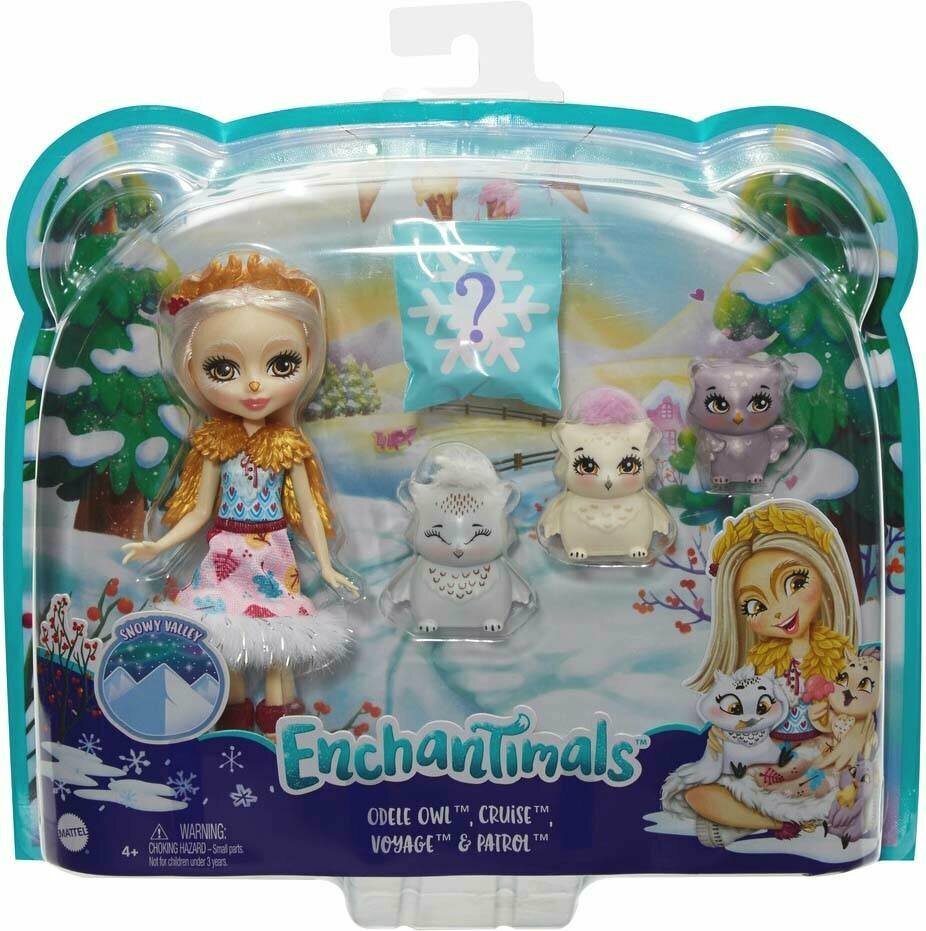 Enchantimals cова Одель. Семья белых сов. Набор семейный Енчантималс