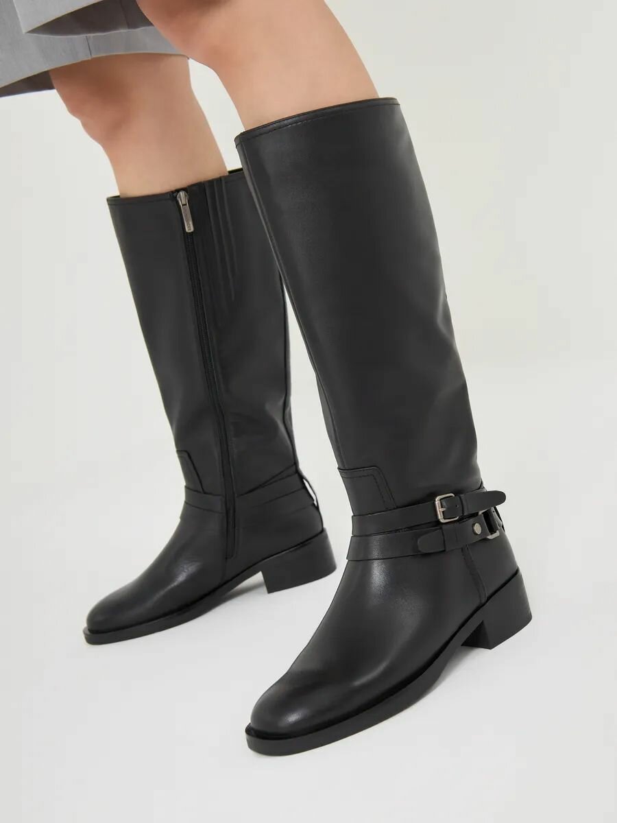 Сапоги Salamander, полнота 4 (RU)/ на узкую и среднюю стопу, размер 39, черный