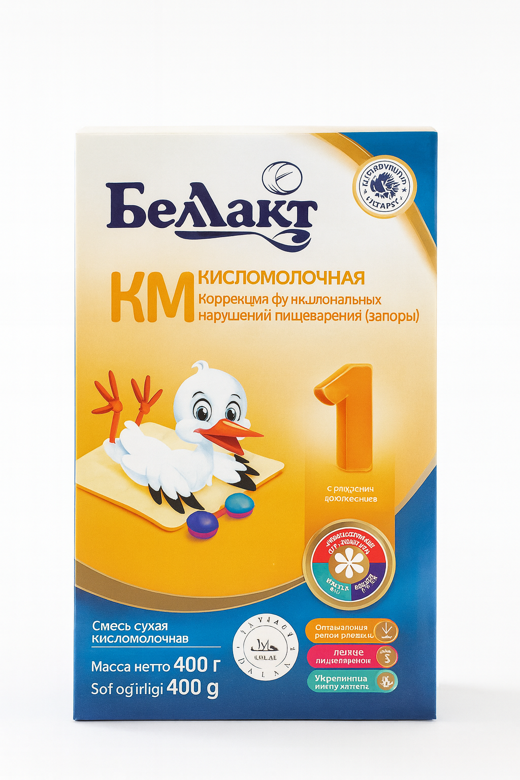 Смесь Беллакт КМ 1, для детей от 0 до 6 мес, сухая, кисломолочная